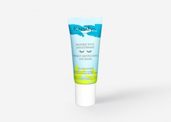 blue and green eye mask tube