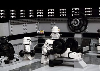 These Troopers get to work out in the Death Star's gym. You might have to buy a membership.