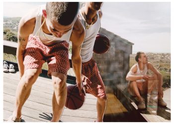 Image may contain Shorts Clothing Apparel Human Person Undershirt and People