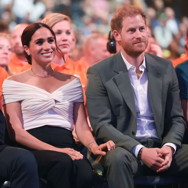 the hague, netherlands   april 16 prince harry, duke of sussex and meghan, duchess of sussex attend the invictus games the hague 2020 opening ceremony at zuiderpark on april 16, 2022 in the hague, netherlands photo by chris jacksongetty images for the invictus games foundation