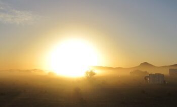 Sunrise over the Sahara Desert