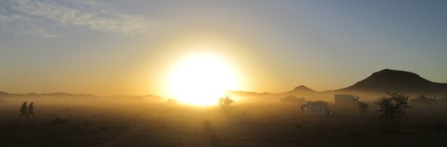 Sunrise over the Sahara Desert