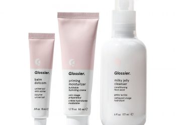 Glossier The 3-Step Skincare Routine on white background
