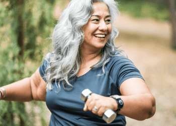 middle age woman working out