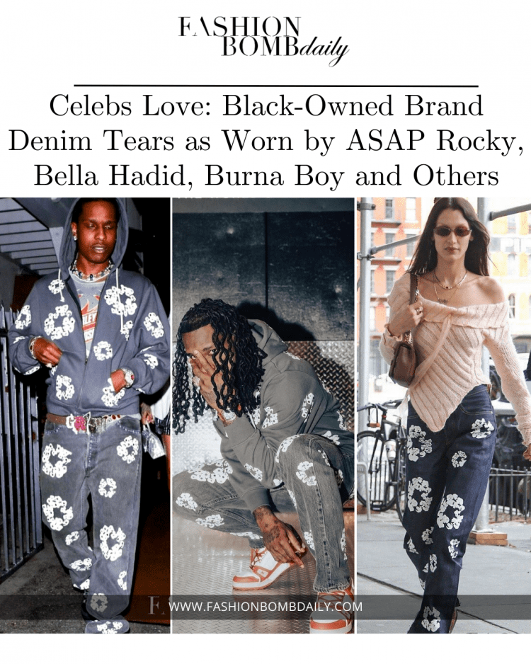 Black-Owned Brand Denim Tears as Worn by A$AP Rocky, Bella Hadid, Burna Boy and Others