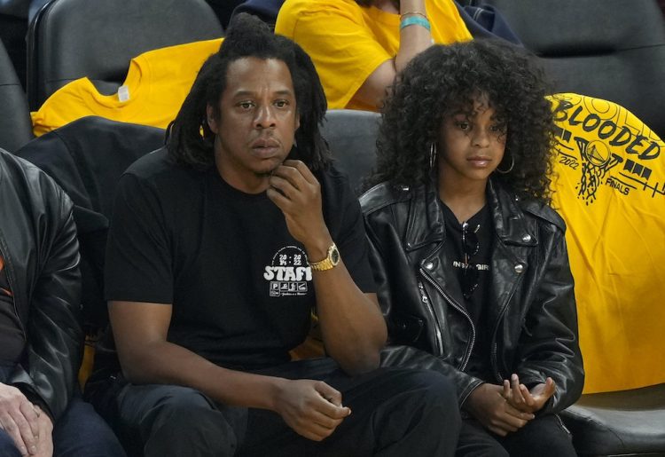 Blue Ivy Kicks it Courtside with Dad Jay Z at Game 5 of the 2022 NBA Finals