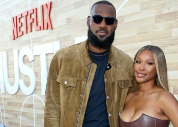 LeBron and Savannah James at the Hustle Movie Premiere