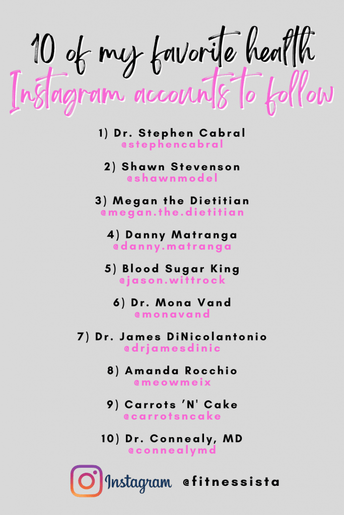 10 of my favorite health Instagram accounts to follow -