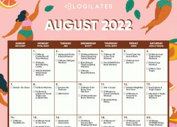 The Blogilates August 2022 Workout Calendar!