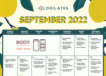 The Blogilates September 2022 Workout Calendar!