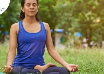 Woman meditating