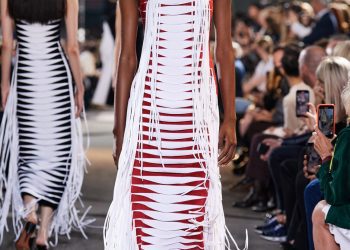 As Cardi B Heads to Court, She Visits Schools and Makes Appearances in Red Loewe Dress, White Proenza Schouler, Red & White Fringe Alaïa and More!￼