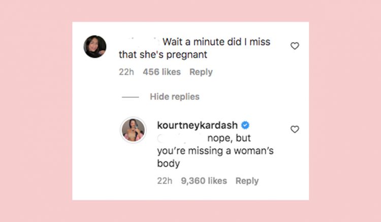 Kourtney Kardashian Claps Back Pregnancy Speculation While Posing In Lingerie
