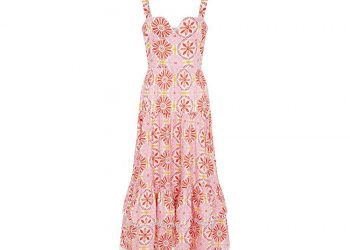 Clio Pink Midi Dress