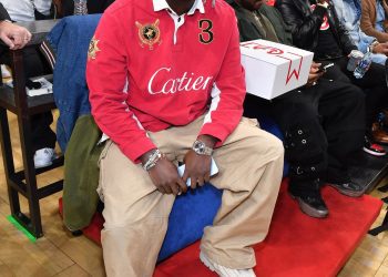 Rapper Lil Yachty attends the season home opener game between the Houston Rockets and the Atlanta Hawks