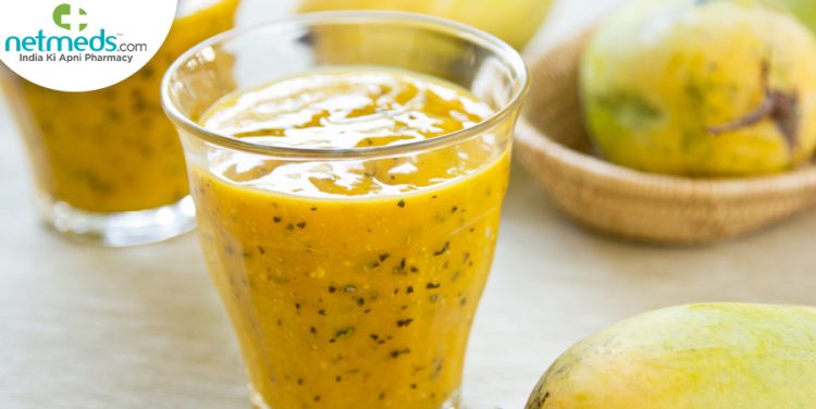 Mango and passionfruit swirl smoothie