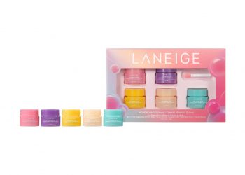 Laneige Midnight Minis Lip Sleeping Mask Set on white background