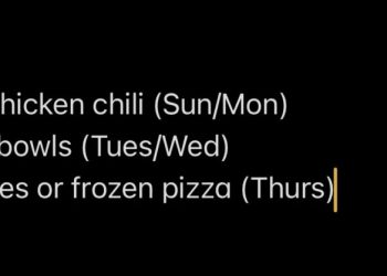 meal plan grocery shopping tip example weekly menu dinner